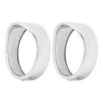 Pair 4.5" Chrome Visor Fog Light Trim Ring for Harley Davidson