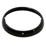 7" Black Headlight Lamp Trim Ring For Touring