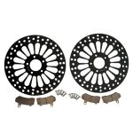 11.8" Black Front Brake Discs Set for Touring '08-up