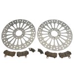 11.8" Polished Front Brake Discs Set for Touring '08-up