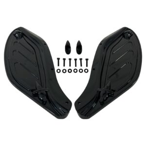 Black Adjustable Side Wing Fairing Fit For Harley Touring 1996-13