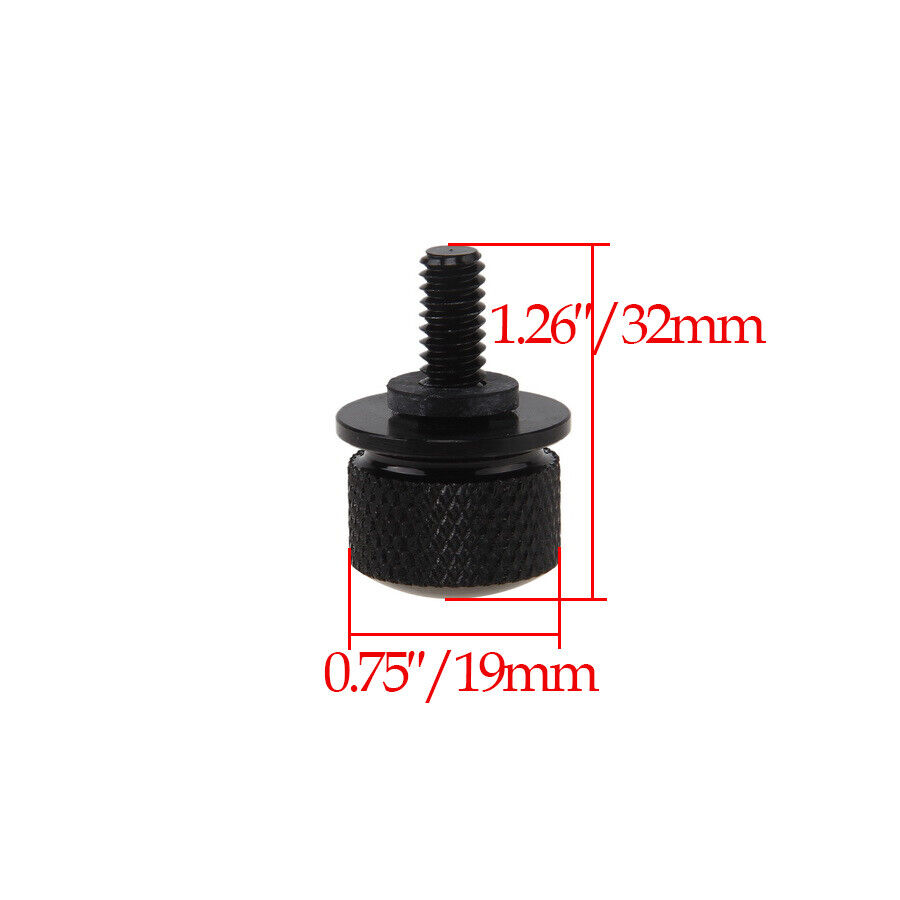 1/4"-20 Thread Knurled Seat Thumbscrew Bolt for Harley-Davidson - Image 2