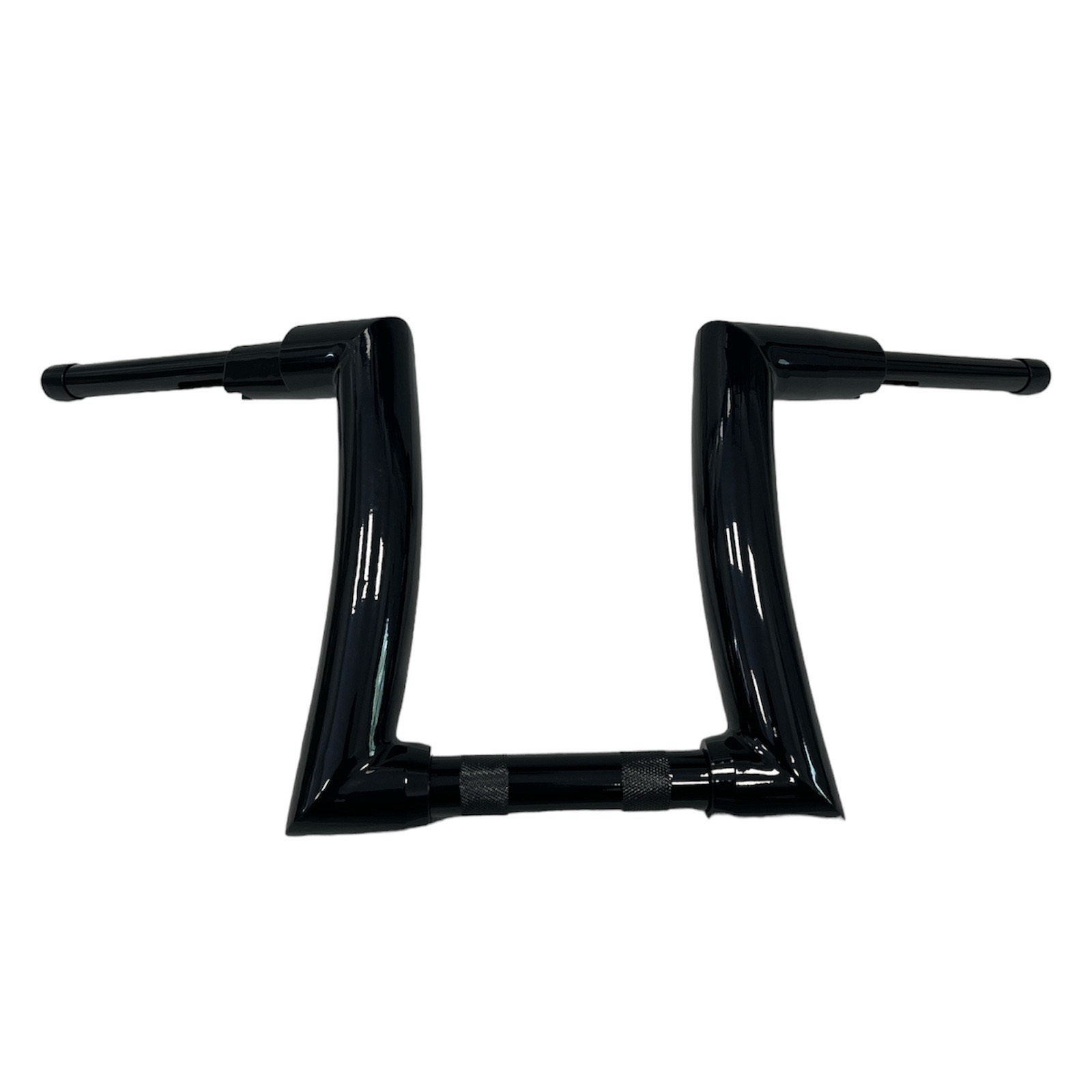 Handlebar black 12" rise 1.25" clamp 2" dia Touring