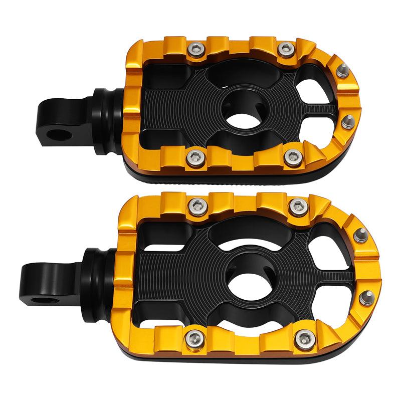 Rear footpegs black/gold Touring 09-23