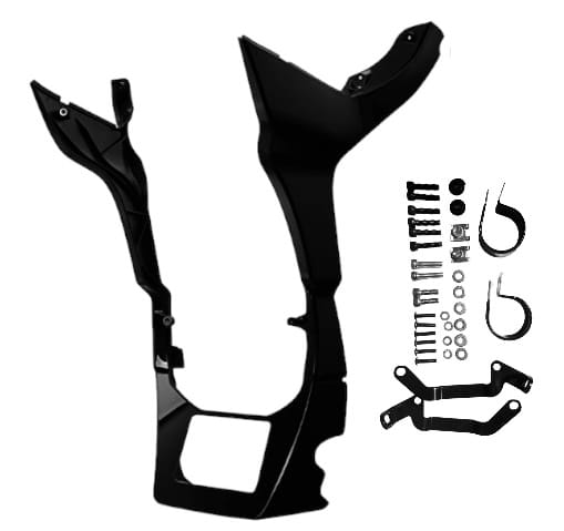 Front fairing spoiler covers glossy black Road Glide 17–23
