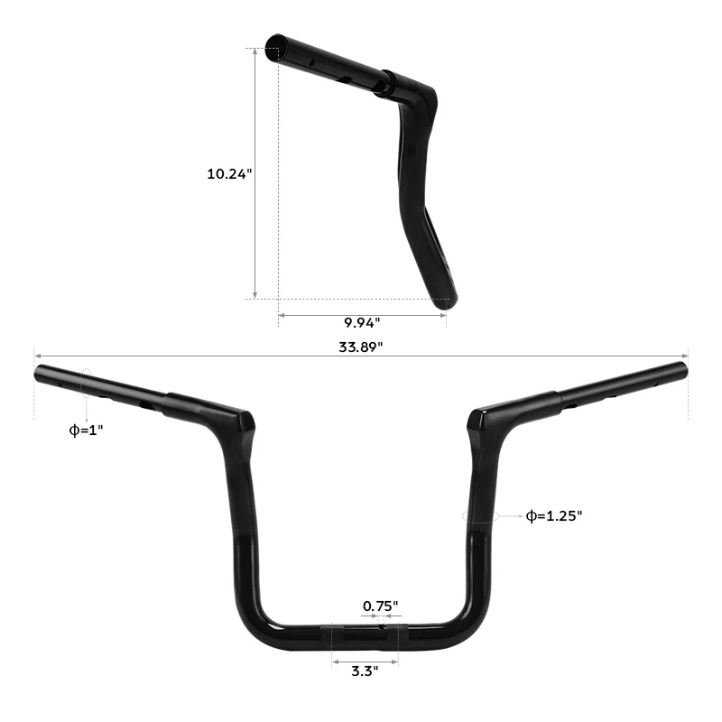 Handlebar black 10" Ape Bar Road Glide 23+ - Image 4