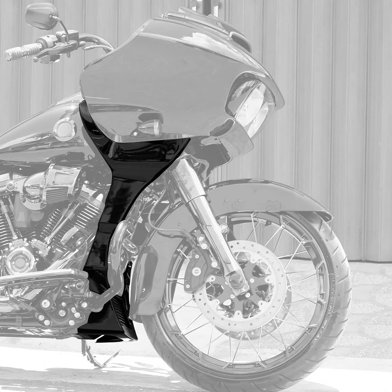 Front fairing spoiler covers glossy black Road Glide 17–23 - Image 10