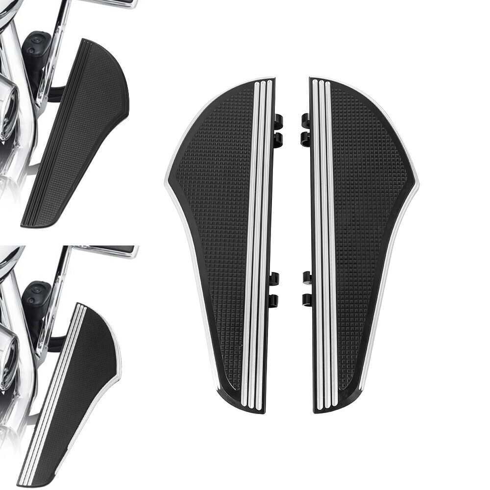 Front floorboards black/chrome Touring Dyna Softail - Image 2