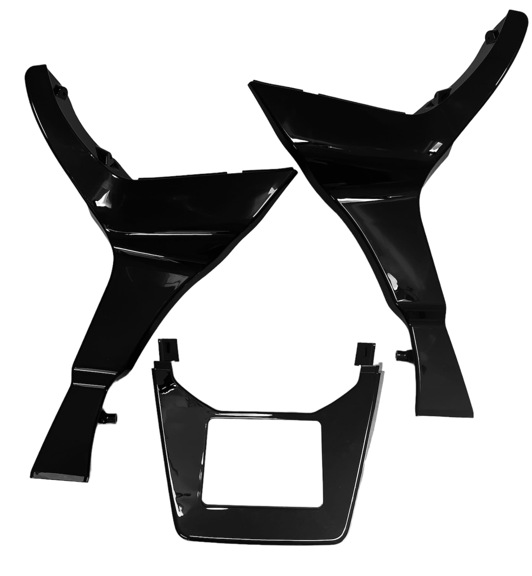 Front fairing spoiler covers glossy black Road Glide 17–23 - Image 5