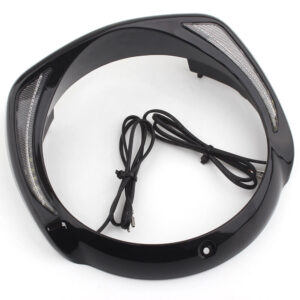Headlights Bezel Trim Ring with LED Lights for Street Glide