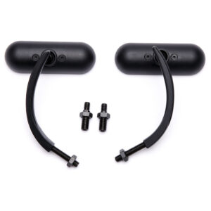 8mm and 10mm Black oval rearview mirror