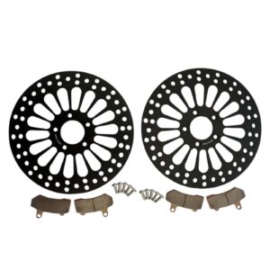 11.8" Black Front Brake Discs Set for Touring '08-up