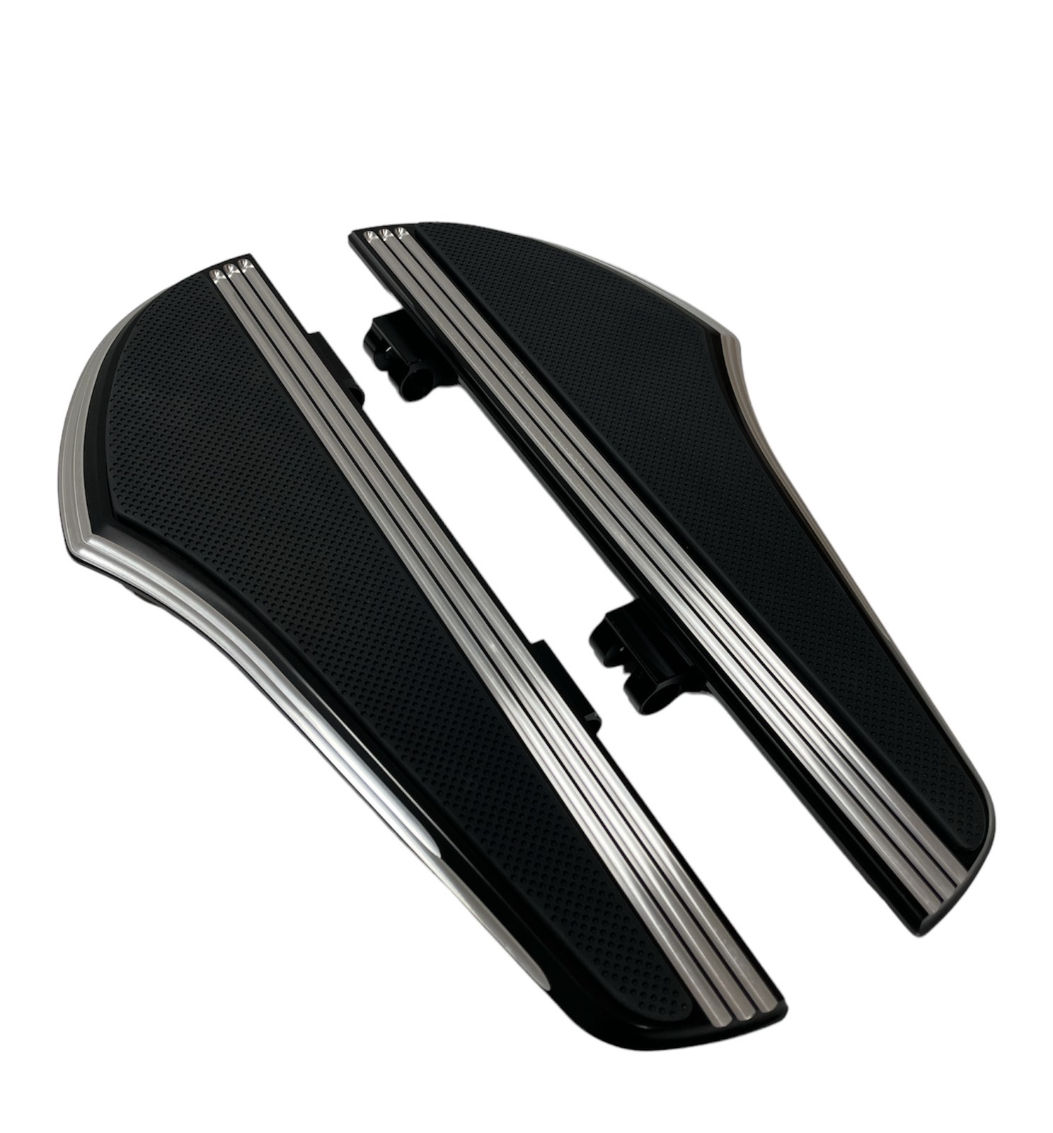 Front floorboards black/chrome Touring Dyna Softail