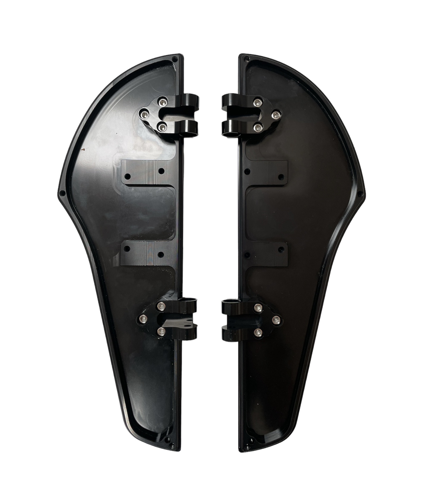 Front floorboards black/chrome Touring Dyna Softail - Image 7